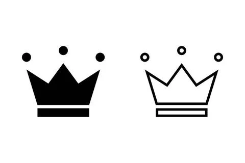 Krone Icon Set einfaches Design Crown icon set simple design Copyright: xZ... Stock Photos