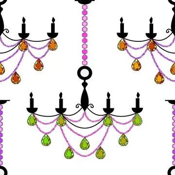 Kronleuchter endlos semless pattern chandelier Copyright: xZoonar.com/ange... Stock Photos