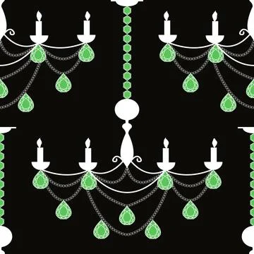 Kronleuchter seamless pattern with chandelier vector graphic Copyright: xZ... Stock Photos