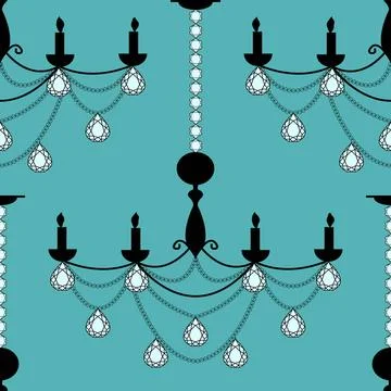 Kronleuchter seamless pattern with lusters Copyright: xZoonar.com/angetax ... Foto stock