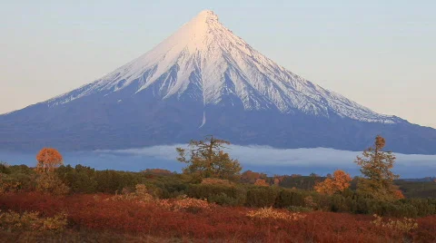 Kronotsky Volcano Video stock 569579