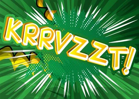 Krrvzzt! - Vector illustrated comic book style expression. Stock Illustration