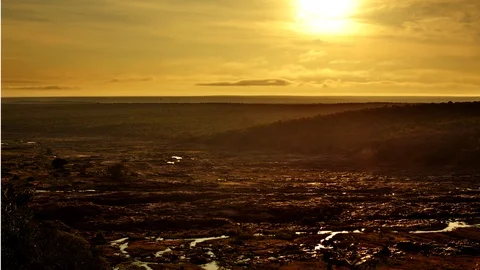 Kruger park HDR Sunset Stock Footage 87170181