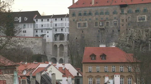 Krumlov - UNESCO heritage Stock Footage 695071