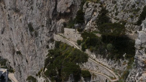 Via Krupp in Capri - tilt Stock Footage 89682352