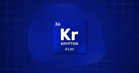 Krypton chemical element Periodic Table Stock Footage 300776415