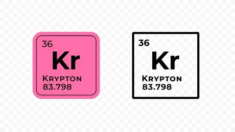 Krypton, chemical element of the periodic table vector design Stock Illustration