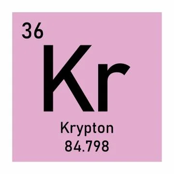 Krypton chemical symbol Stock Illustration