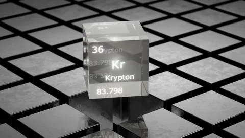 Krypton is an element on the periodic table. Stock Footage 329405577