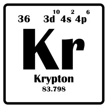 Krypton Elements Icon Illustrazione stock