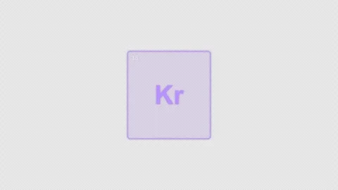 Krypton Kr Periodic Table Element Tile Clean No Text Animation Video Overlay Alp Stockbeeldmateriaal 339369941
