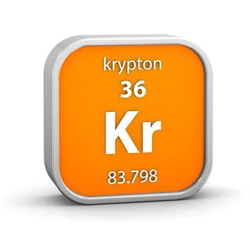 Krypton material sign Stock-Fotos