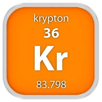 Krypton material sign 스톡 사진