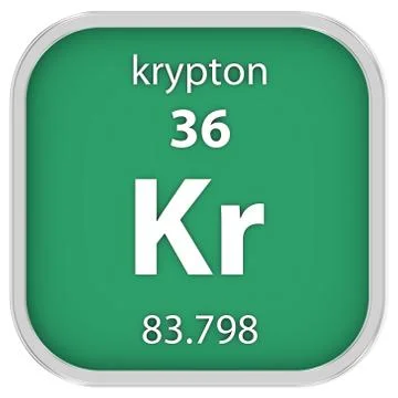 Krypton material sign Foto stock