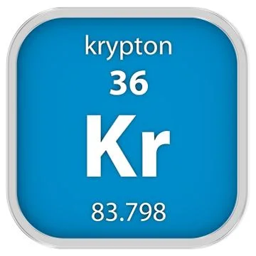 Krypton material sign Foto stock