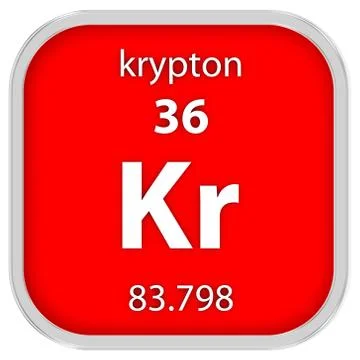 Krypton material sign Stock Photos