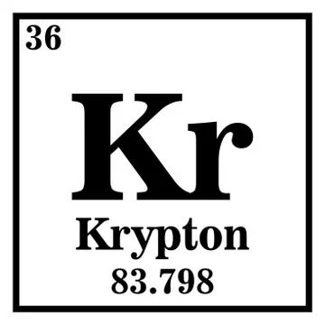 Krypton Periodic Table of the Elements Vector illustration eps 10 Stock Illustration