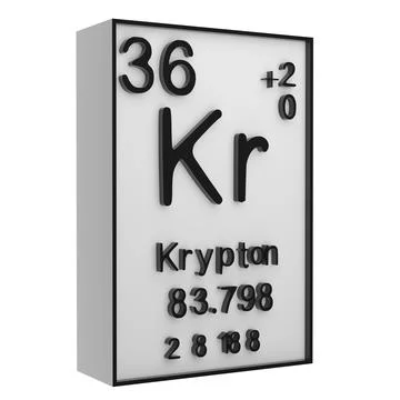Krypton,Phosphorus on the periodic table of the elements on white blackgrou.. イラスト素材