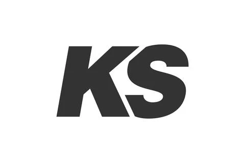 KS Techno Editable Font Logo For Corporate Branding. Bold, Futuristic Desig.. Stock Illustration