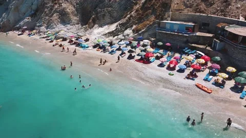 Ksamil - Shpella e Pëllumbave Beach Stock Footage 159374045