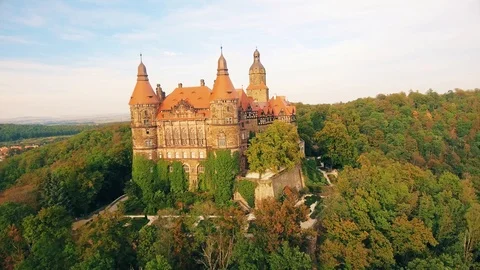 Książ Castle Video stock 122336639