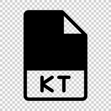 Kt file format icons. Files type symbol document icon.  스톡 일러스트