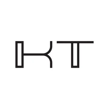 Kt initial letter vector logo icon Stock Illustration