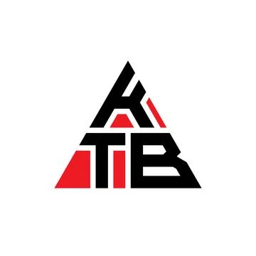 KTB triangle letter logo design with triangle shape. KTB triangle logo desi.. Stock Illustration