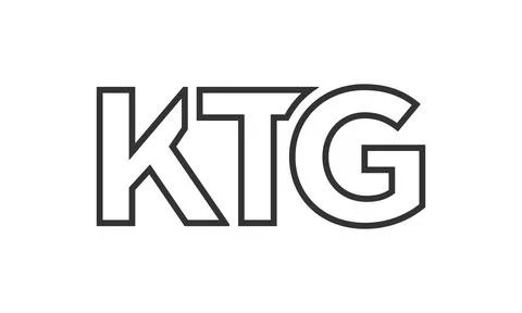 KTG logo design template with strong and modern bold text. Initial based ve.. Stock Illustration