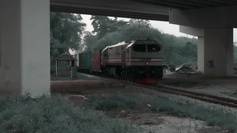 KTM Cargo train Stock Footage 134666680