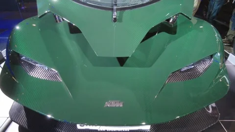 Ktm x bow gt xr carbon fiber bodywork up close shot supercar lightweight Stock Footage 328207399