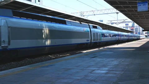 Ktx High-Speed Train On The seoul Station. South Korea. Stock Footage 153380135