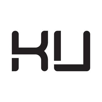 Ku initial letter vector logo icon Stock Illustration