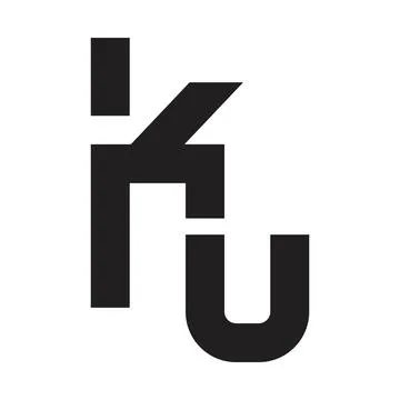 Ku initial letter vector logo Illustrazione stock