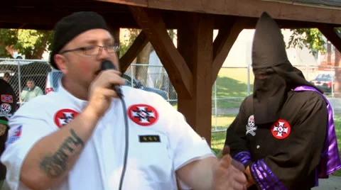 Ku Klux Klan rally in Indiana  Stock Footage