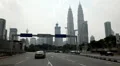 Kuala Lumpur 005 City Center, view to Petronas Twin Towers, Business Center HD Footage