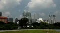 Kuala Lumpur 008 City Center, view to Petronas Twin Towers, Business Center HD Footage