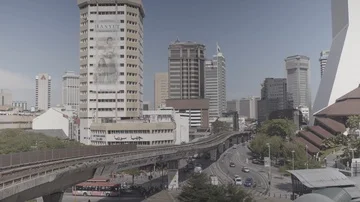 Kuala Lumpur and Train Stock Footage 86144533