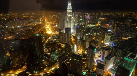 Kuala Lumpur Cityscape Highest Vantage Point Video stock 44891054