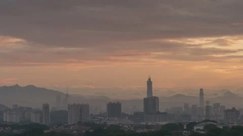 Kuala Lumpur cityscape night to day 4K Timelapse Stock Footage