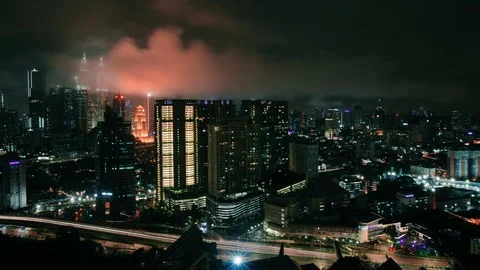 Kuala Lumpur cloudy sunset Stock Footage 100325456