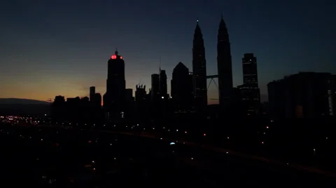 Kuala Lumpur at dawn Stock Footage 35478860