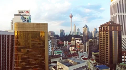 Kuala Lumpur from drone Stock Footage 53892893