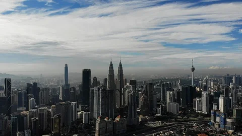 Kuala Lumpur Lanscape Decending Down Video stock 103350448