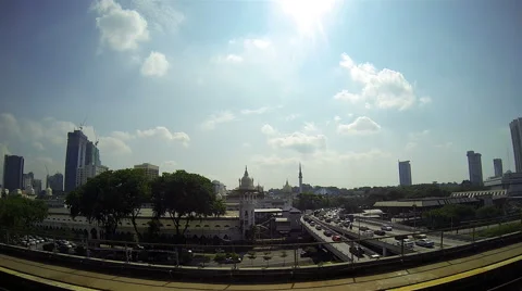 KUALA LUMPUR -  LRT sky train ride. Stock Footage 48244073