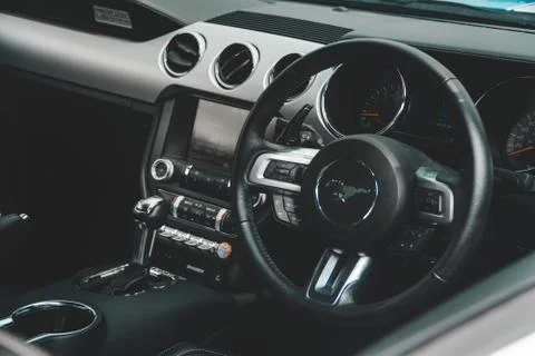 KUALA LUMPUR, MALAYSIA - 10/12/2019: Ford Mustang At Drive 4 Paul autoshow Stock Photos