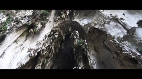 Kuala Lumpur, Malaysia - 2024, May 30: Batu caves on top of stairs, hindu god Stock Footage 292975341