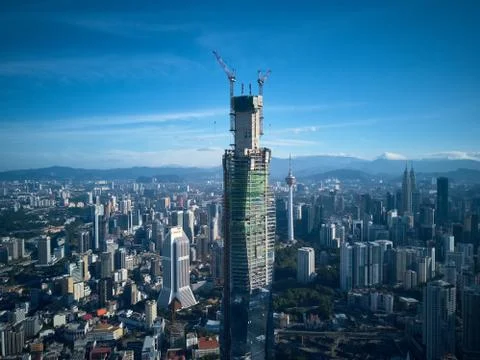 Kuala Lumpur, Malaysia - March 15: PNB 118 Tower in construction. Stock Photos
