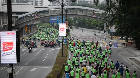 Kuala Lumpur Marathon 库存影片 42910278