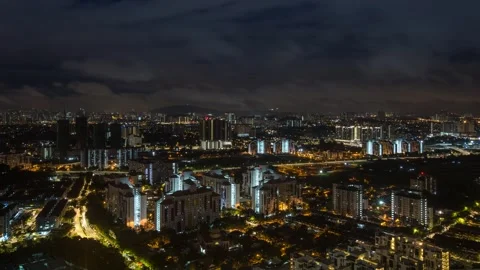 Kuala Lumpur Night with Clouds 動画素材 230910478